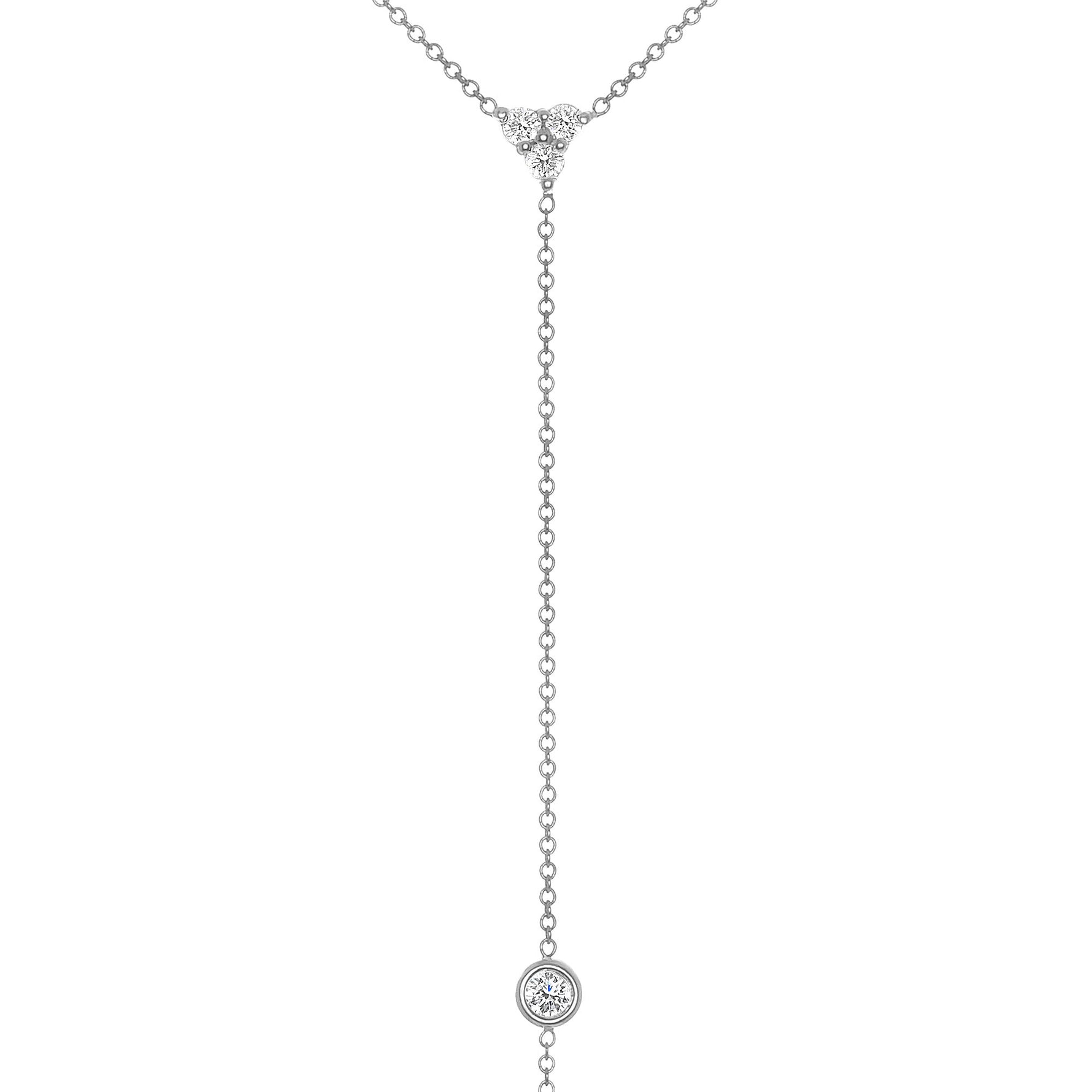 14K Diamond Y-Necklace Lariat Necklace Necklace ABN-111-D  - Abtin & Co.