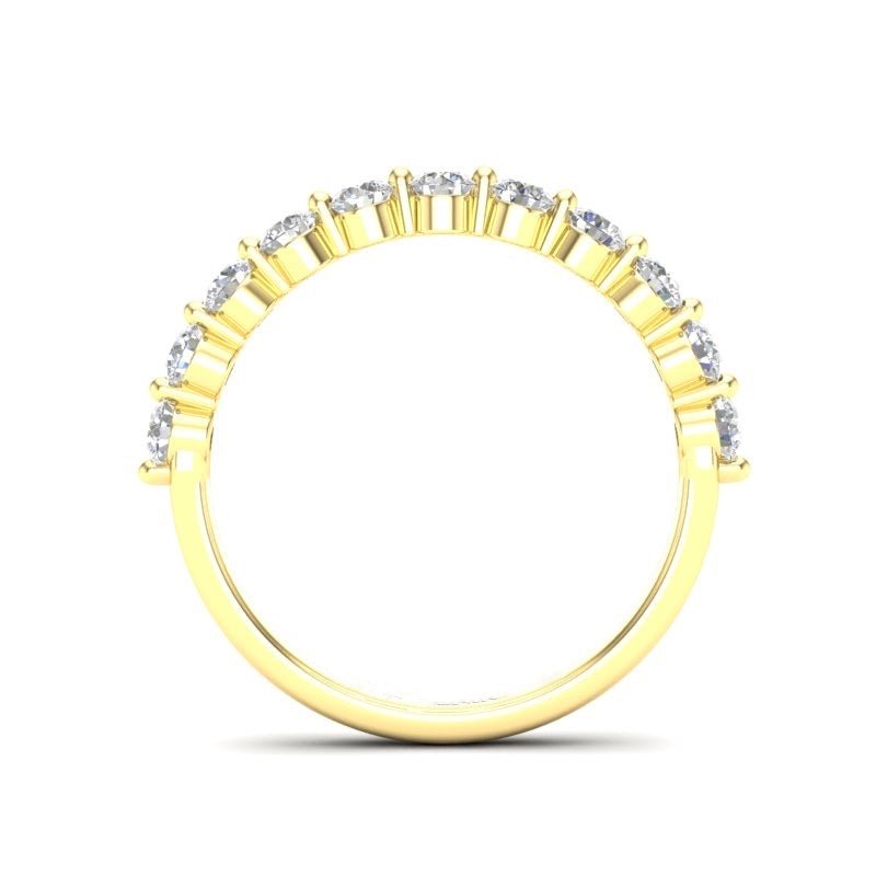 14K Floating Diamond Stackable Ring Wedding Band Ring ABB-443.1-D  - Abtin & Co.