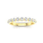 14K Floating Diamond Stackable Ring Wedding Band Ring ABB-443.1-D  - Abtin & Co.