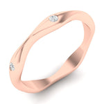 14k Gold Art Deco style Wavy Diamond Wedding Band Ring GGDB-176-D  - Abtin & Co.