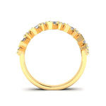 14K Gold Baguette & Round Diamond Wedding & Anniversary Band Ring ABB-385.1-D  - Abtin & Co.