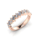 14K Gold Baguette & Round Diamond Wedding & Anniversary Band Ring ABB-385.1-D  - Abtin & Co.