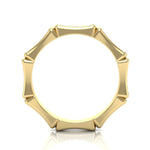 14k Gold Bamboo Diamond Stackable ring Wedding Band Ring ABB-113-D  - Abtin & Co.