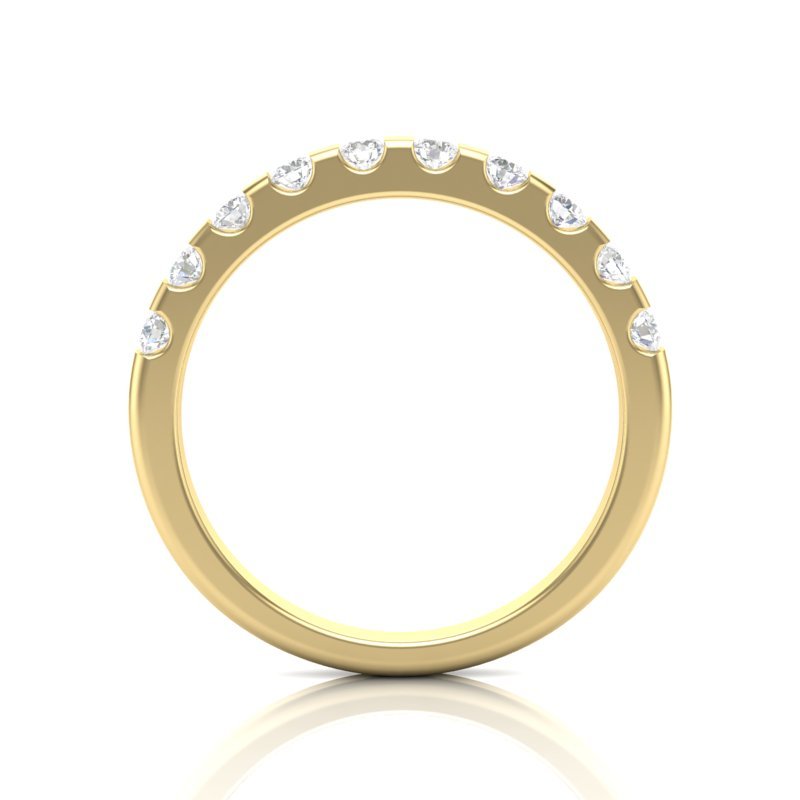 14k Gold Bar Channel Diamond Anniversary Band Ring ABB-175-D  - Abtin & Co.