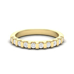 14k Gold Bar Channel Diamond Anniversary Band Ring ABB-175-D  - Abtin & Co.