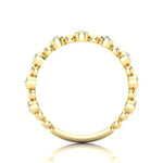 14k Gold Bead & Bezel Diamond Stackable Wedding Band Ring ABB-103-D  - Abtin & Co.