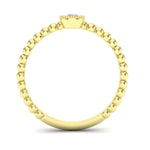 14k Gold Beaded Bezel Diamond Stackable Wedding Band Ring ABB-142-D  - Abtin & Co.