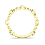 14k Gold Bezel Set Diamond Petite Twist Stackable Ring Wedding Band Ring ABB-203-D  - Abtin & Co.