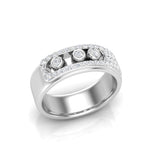 14k Gold Bezel Set Diamond Ring Ring ABB-205-D  - Abtin & Co.