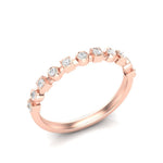 14k Gold Bezel Set Diamond Stackable Ring Wedding Band Ring ABB-155.1-D  - Abtin & Co.