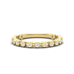 14k Gold Bezel Set Diamond Stackable Ring Wedding Band Ring ABB-155.2-D  - Abtin & Co.