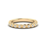 14k Gold Bezel Set Diamond Stackable Ring Wedding Band Ring ABB-216-D  - Abtin & Co.