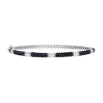 14K Gold Black Diamond and White Diamond Bangle Bangle ABA-20W-BDD  - Abtin & Co.