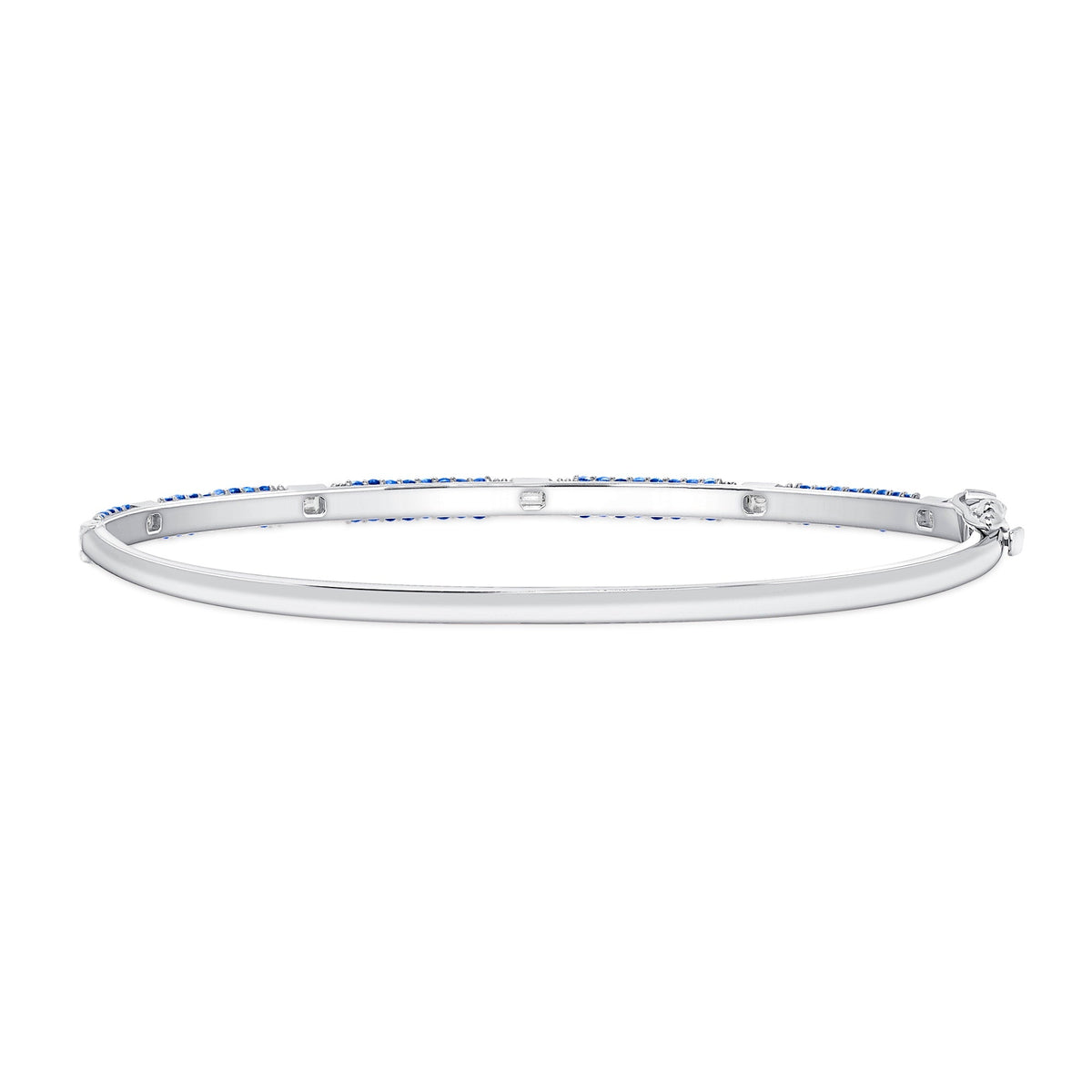 14K Gold Blue Sapphire and Diamond Bangle Bangle ABA-20W-BSD  - Abtin & Co.