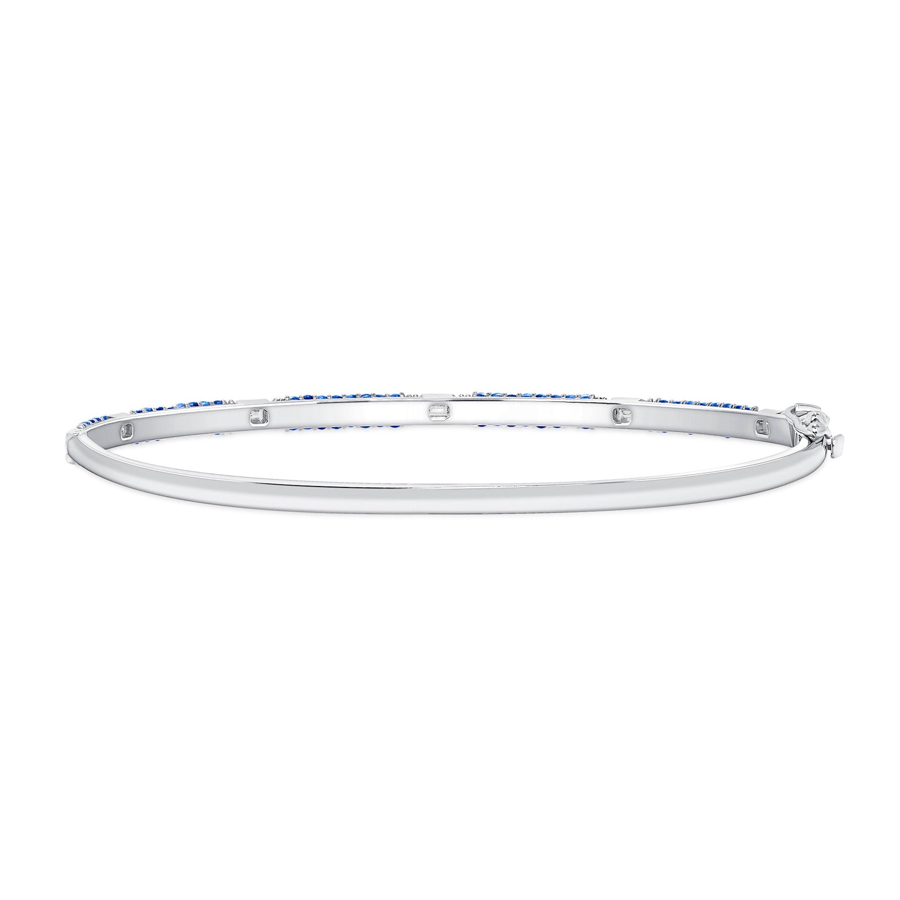 14K Gold Blue Sapphire and Diamond Bangle Bangle ABA-20W-BSD  - Abtin & Co.