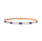 14K Gold Blue Sapphire and Diamond Bangle Bangle ABA-21R-BSD  - Abtin & Co.