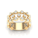 14k Gold Bubble Bezel Set Diamond Ring Ring ABB-218-D  - Abtin & Co.