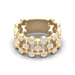 14k Gold Bubble Bezel Set Diamond Ring Ring ABB-218-D  - Abtin & Co.