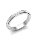 14k Gold Channel Set Diamond Stackable Ring Wedding Band Ring ABB-136-D  - Abtin & Co.