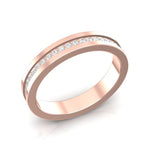 14k Gold Channel Set Diamond Stackable Ring Wedding Band Ring ABB-131-D  - Abtin & Co.