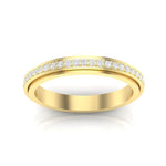14k Gold Channel Set Diamond Stackable Ring Wedding Band Ring ABB-136-D  - Abtin & Co.