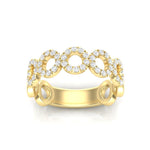 14k Gold Circle Shape Diamond Stackable Ring Ring ABB-154-D  - Abtin & Co.