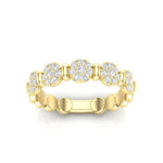 14k Gold Cluster Circular Mount Diamond Stackable Ring Wedding Band Ring ABB-191-D  - Abtin & Co.