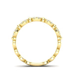 14k Gold Cluster Circular Mount Diamond Stackable Ring Wedding Band Ring ABB-191-D  - Abtin & Co.
