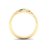 14k Gold Crossover Diamond Ring Ring ABB-221-D  - Abtin & Co.