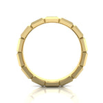 14k Gold Cube Diamond Band Ring Ring ABB-108-D  - Abtin & Co.
