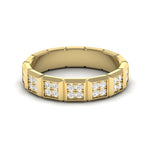 14k Gold Cube Diamond Band Ring Ring ABB-108-D  - Abtin & Co.