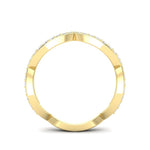 14k Gold Curved Diamond Stackable Ring Wedding Band Ring ABB-191-D  - Abtin & Co.