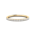 14k Gold Delicate Diamond Stackable Ring Wedding Band Ring ABB-211.2-D  - Abtin & Co.