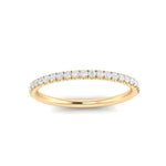 14k Gold Delicate Diamond Stackable Ring Wedding Band Ring ABB-211.2-D  - Abtin & Co.