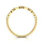 14k Gold Diamond Art Deco Square Marquise Stackable Ring/Wedding Band Ring ABB-200-D  - Abtin & Co.