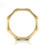14k Gold Diamond Bamboo Ring Wedding Band Ring ABB-180-D  - Abtin & Co.