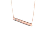 14K Gold Diamond Bar Pendant Pendant ABP-128-D  - Abtin & Co.