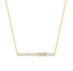 14K Gold Diamond Bar Pendant Pendant ABE_183/2_D-2  - Abtin & Co.