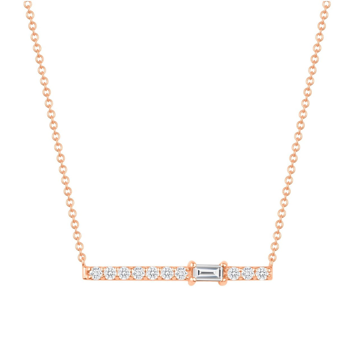 14K Gold Diamond Bar Pendant Pendant ABE_183/2_D-3  - Abtin & Co.