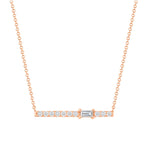 14K Gold Diamond Bar Pendant Pendant ABE_183/2_D-3  - Abtin & Co.