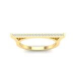 14k Gold Diamond Bar Ring Band Ring ABB-153-D  - Abtin & Co.