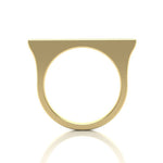 14k Gold Diamond Bar Ring Stacking Band Ring   - Abtin & Co.