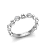 14k Gold Diamond Beaded Milgrain Bezel Stackable Ring Wedding Band Ring ABB-197-D  - Abtin & Co.