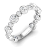 14k Gold Diamond Bezel-set Stackable Wedding Band Ring ABB-104.2-D  - Abtin & Co.