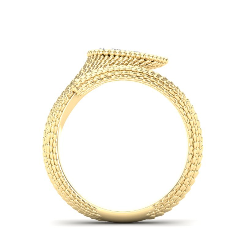 14k Gold Diamond Boheme Tear-drop Ring Ring ABB-223-D  - Abtin & Co.