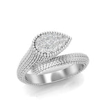 14k Gold Diamond Boheme Tear-drop Ring Ring ABB-223-D  - Abtin & Co.