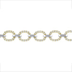 14K Gold Diamond Chain-Link Bracelet Two-Tone Bracelet Bracelet ABBR-100.2C3-D  - Abtin & Co.