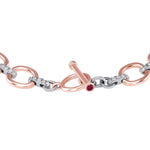 14K Gold Diamond Chain-Link Bracelet Two-Tone Bracelet Bracelet ABBR-100.1C6-D  - Abtin & Co.