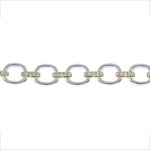 14K Gold Diamond Chain-Link Bracelet Two-Tone Bracelet Bracelet ABBR-100.1C1-D  - Abtin & Co.