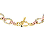 14K Gold Diamond Chain-Link Bracelet Two-Tone Bracelet Bracelet ABBR-100.2C4-D  - Abtin & Co.